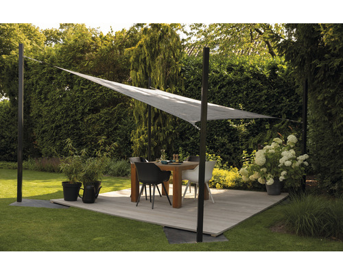 Vierkant zonnescherm Coolfit grijs 360x360 cm