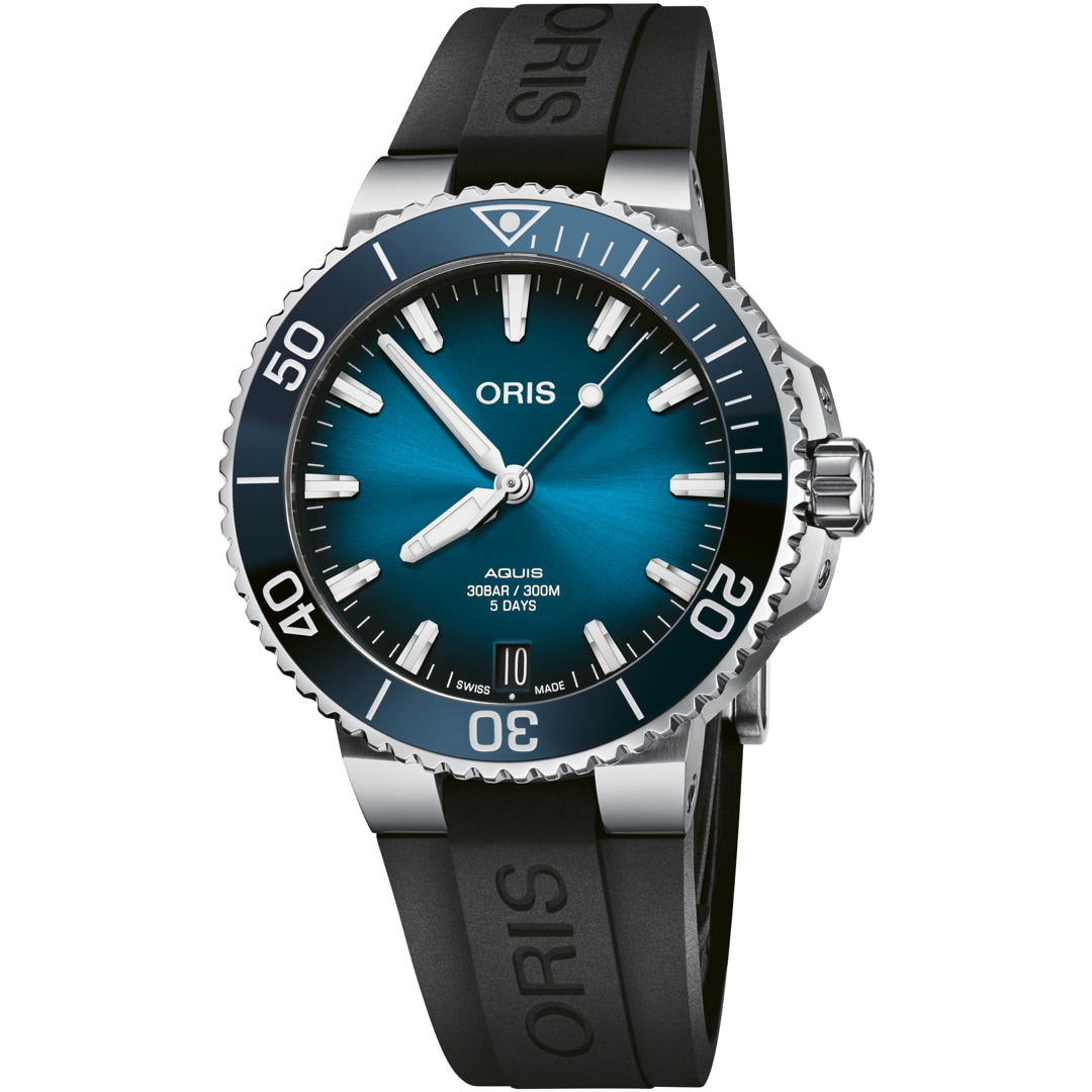 Oris Aquis Date Calibre 400 Blau / Kautschuk Ø 41.5mm