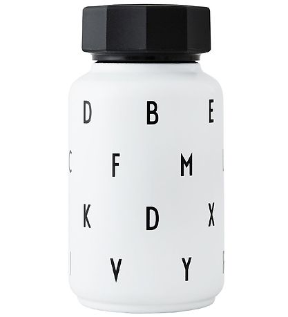 Design Letters Thermoflasche m. Strohhalmen - 330 ml - Weiß
