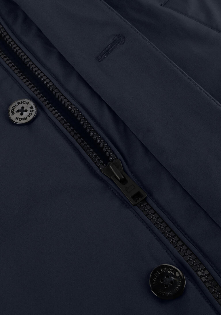 donkerblauwe woolrich parka's stretch arctic parka