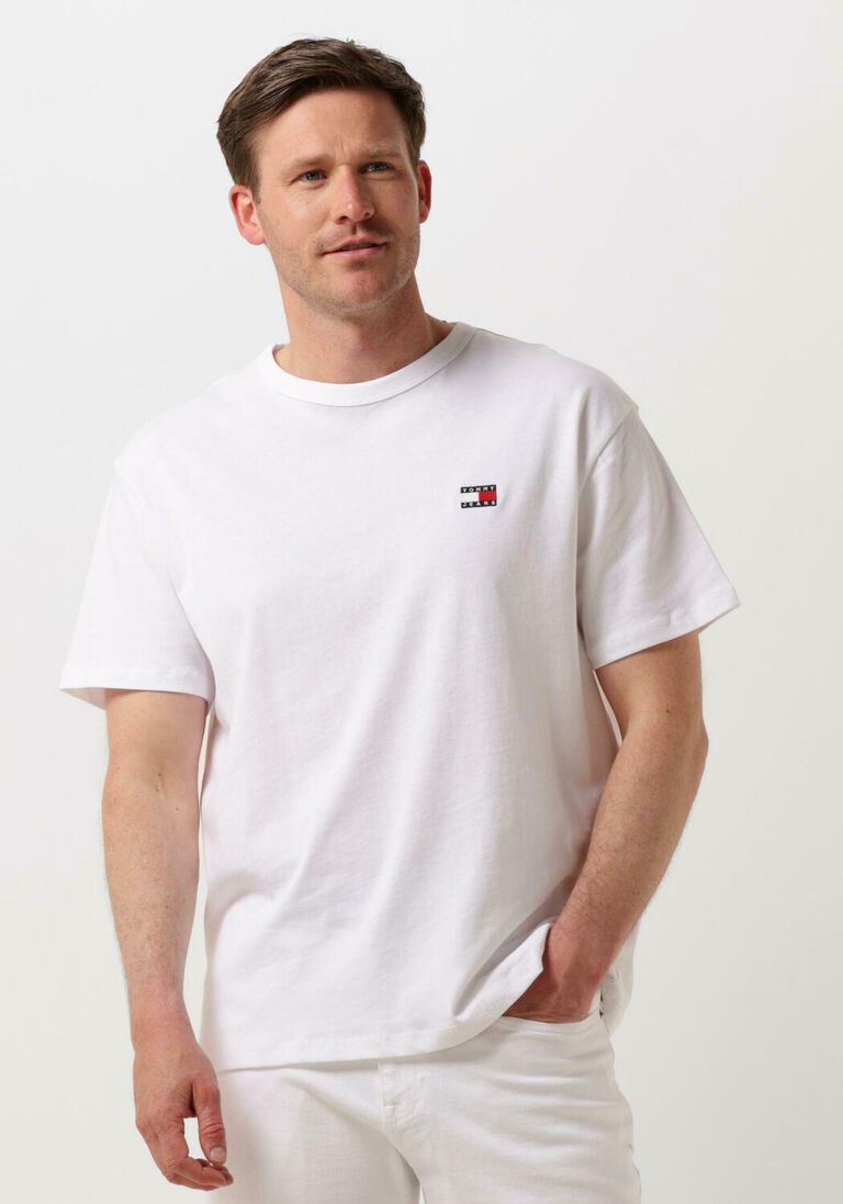 TOMMY JEANS witte tommy jeans t-shirt tjm reg badge tee ext