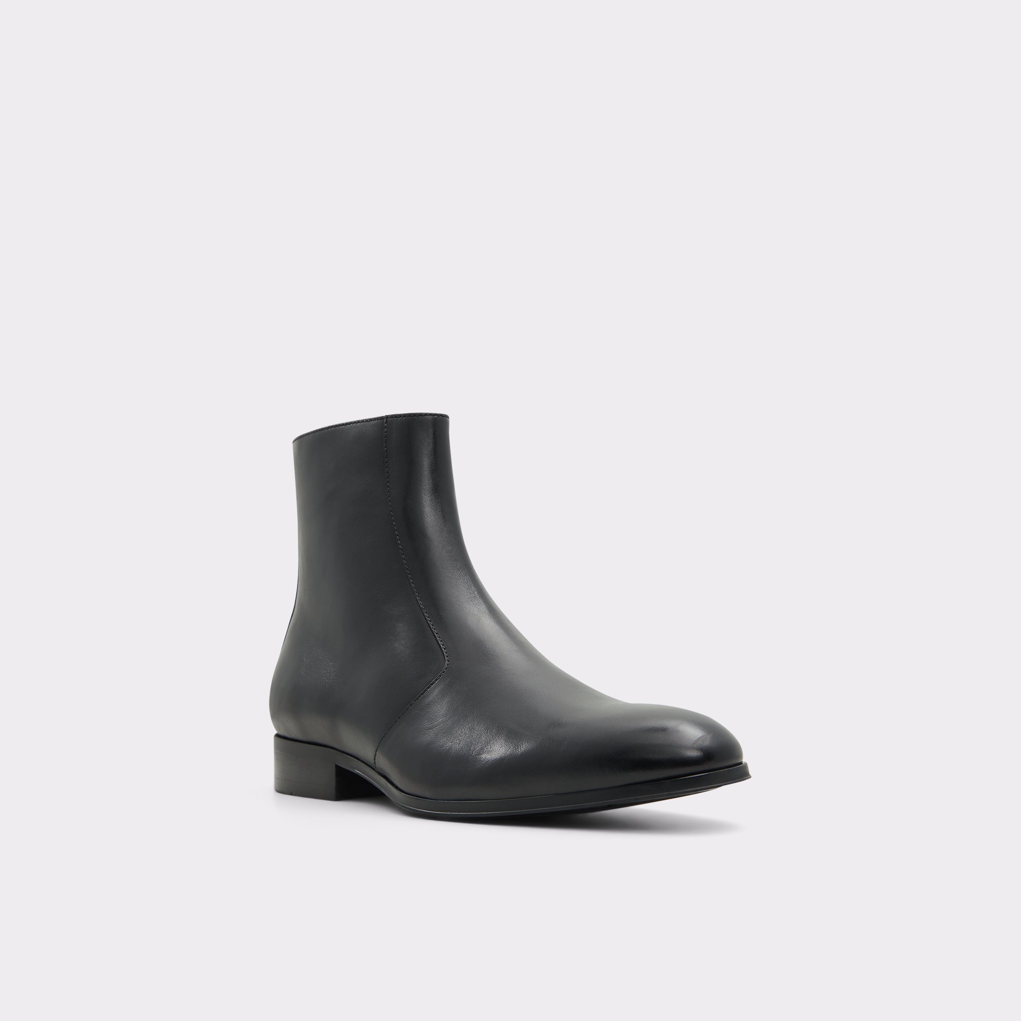 Brahm Black Leather Smooth Men Dress boots