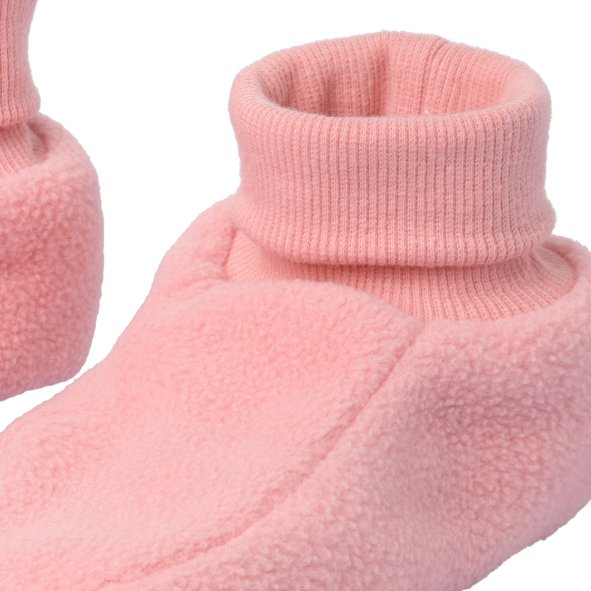 Topolino Mädchen Fleeceschuhe mit Rippenbündchen rosa