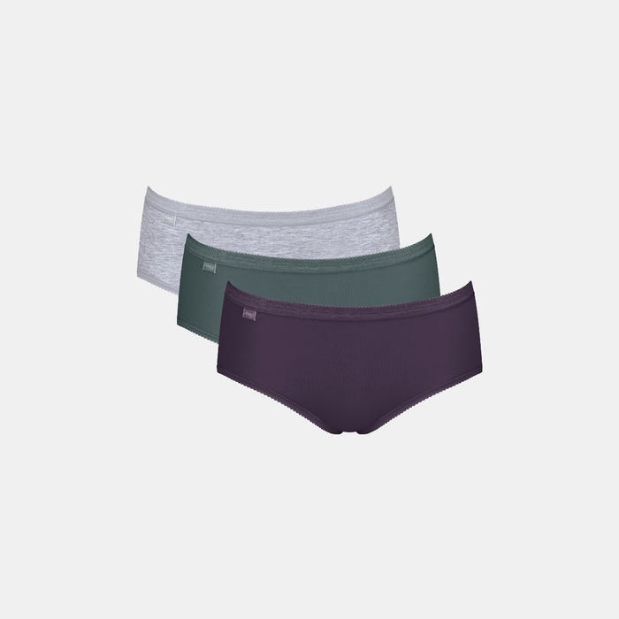 sloggi-3-pack slips basic plus midi effen - Sloggi