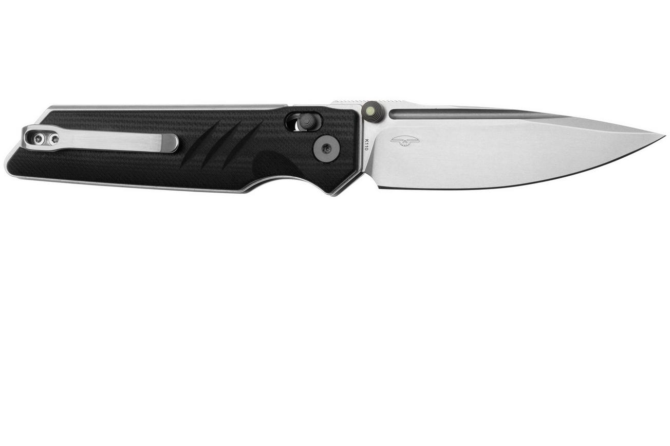 Real Steel Sacra Pro 7714BS Stonewashed Böhler K110, Black G10, zakmes