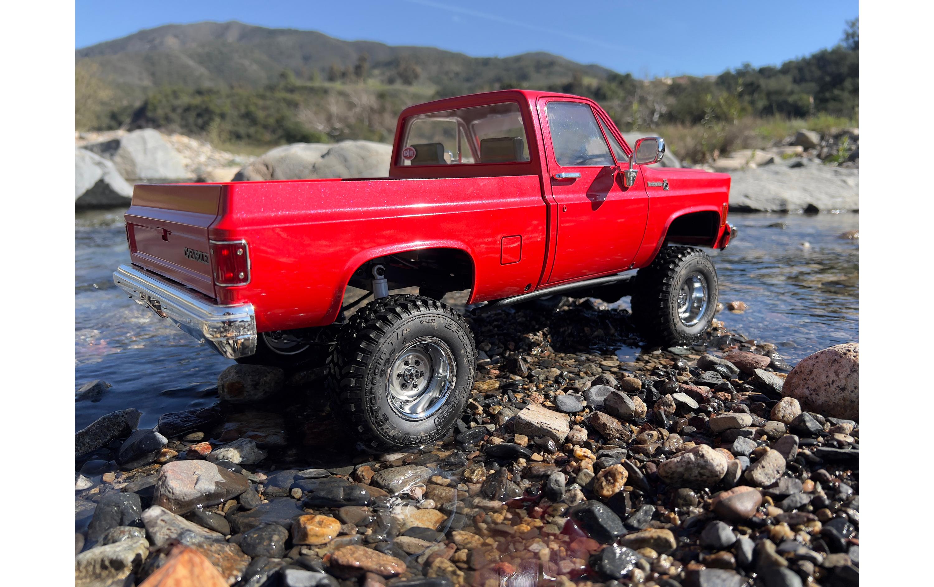 Scale Crawler Trail Finder 2 LWB Chevy K10 Rot, RTR, 1:10<br>Scale Chevrolet K10 Scottsdale Pick-up Off-Road Modell