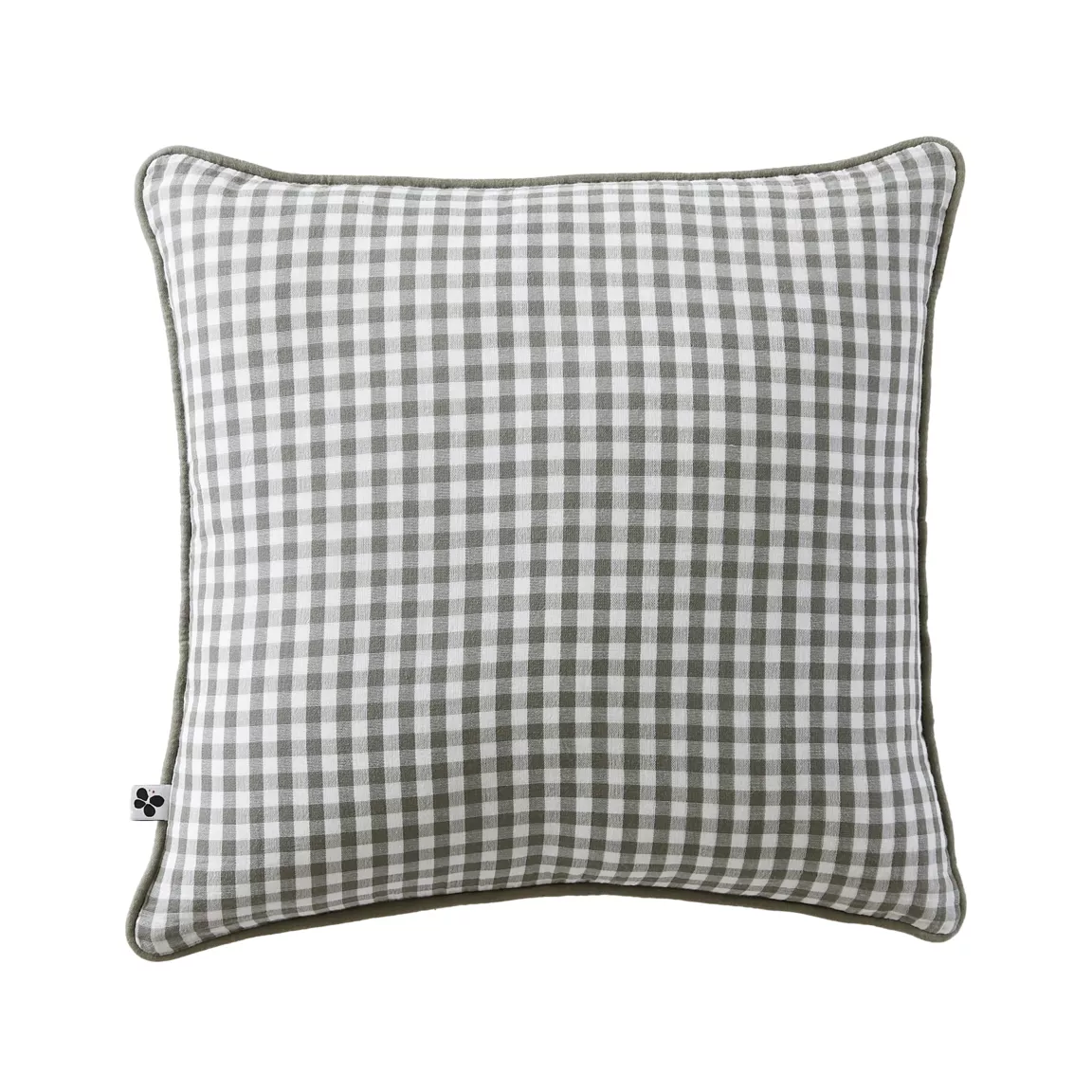 Coussin carré gaze de coton (45 x 45 cm) Vickie Vert romarin