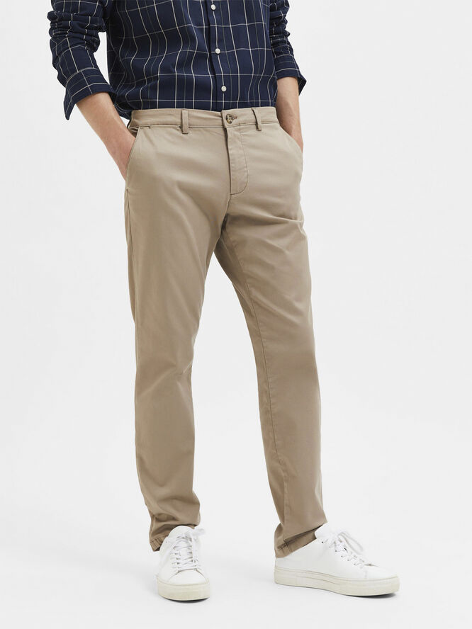 Selected Homme SLHSLIM-NEW MILES 175 FLEX CHINO W Greige