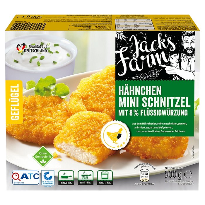 JACK´S FARM Hähnchen Mini Schnitzel 500 g