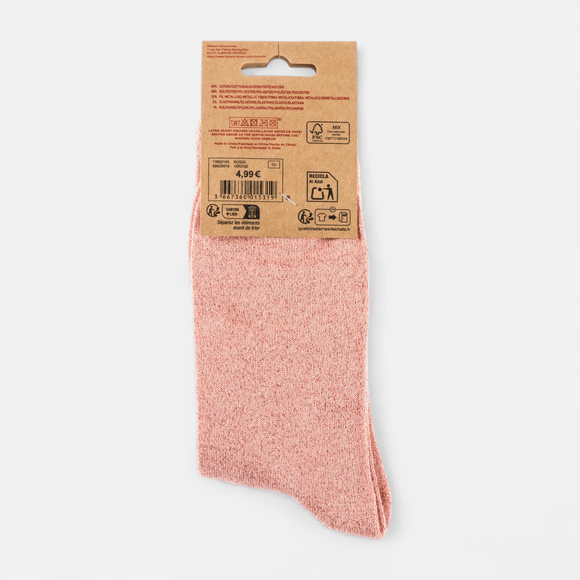Chaussettes Femme rose