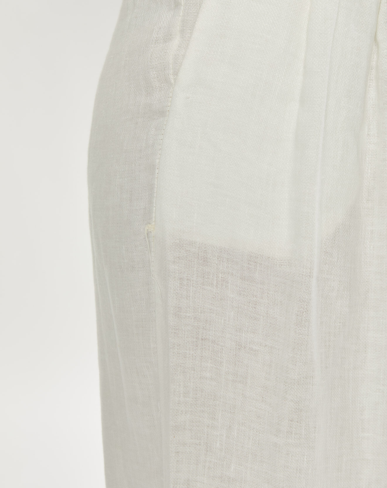 Lauren Vidal Pantalon 100% Lin Cara écru