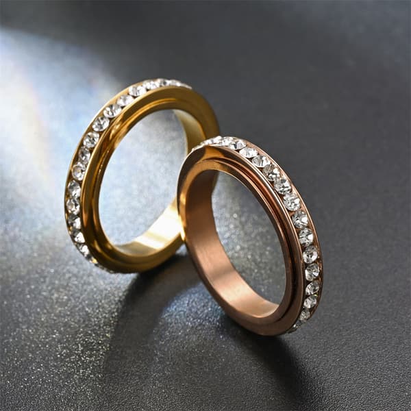 INF Roterbar antistressring Rose gull  19.9 mm