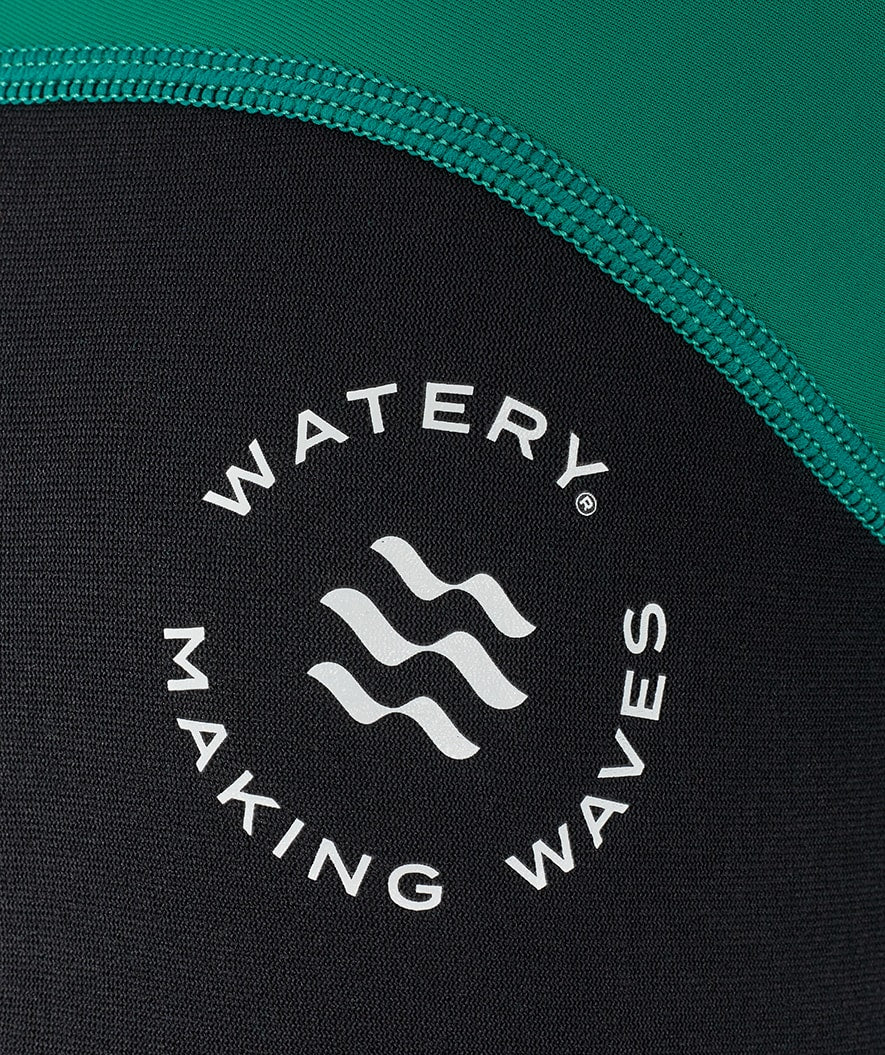 Watery UV våddragt til børn - Calypso Full-Body - Grøn/sort