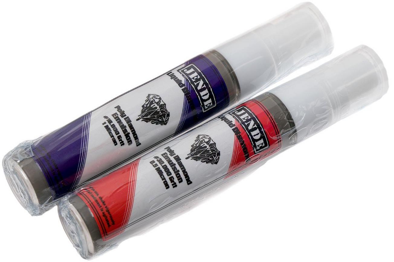 Wicked Edge leren strops, 1 en 0.5 Micron Poly Diamond Emulsion