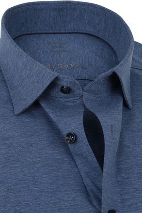 OLYMP Luxor Jersey Stretch Overhemd 24/Seven Donkerblauw 120264-13 kopen