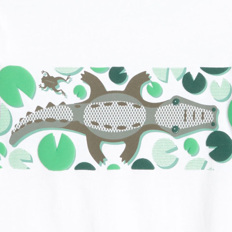 T-shirt crocodile coton fantaisie vert bébé garçon Vert