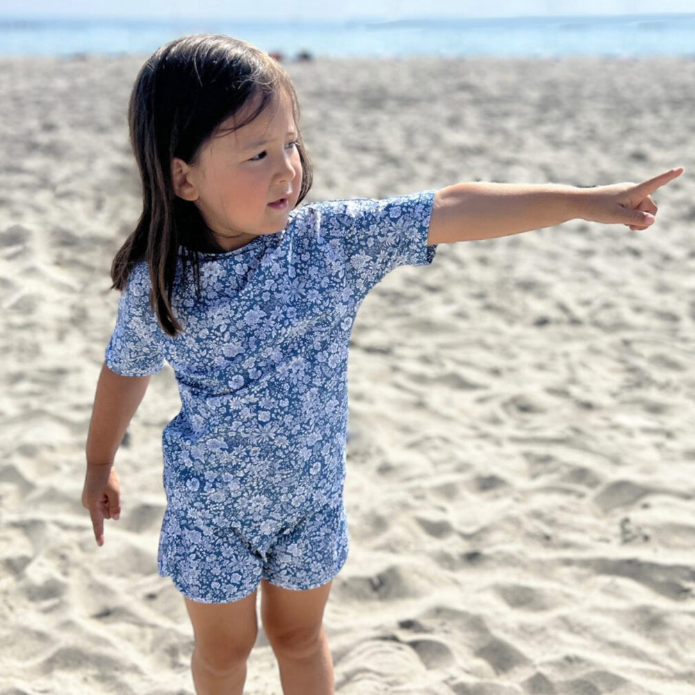 Køb Petit Crabe Evening Sky (Made With Liberty© Fabric) Luna Boatneck Uv-Shirt S/S