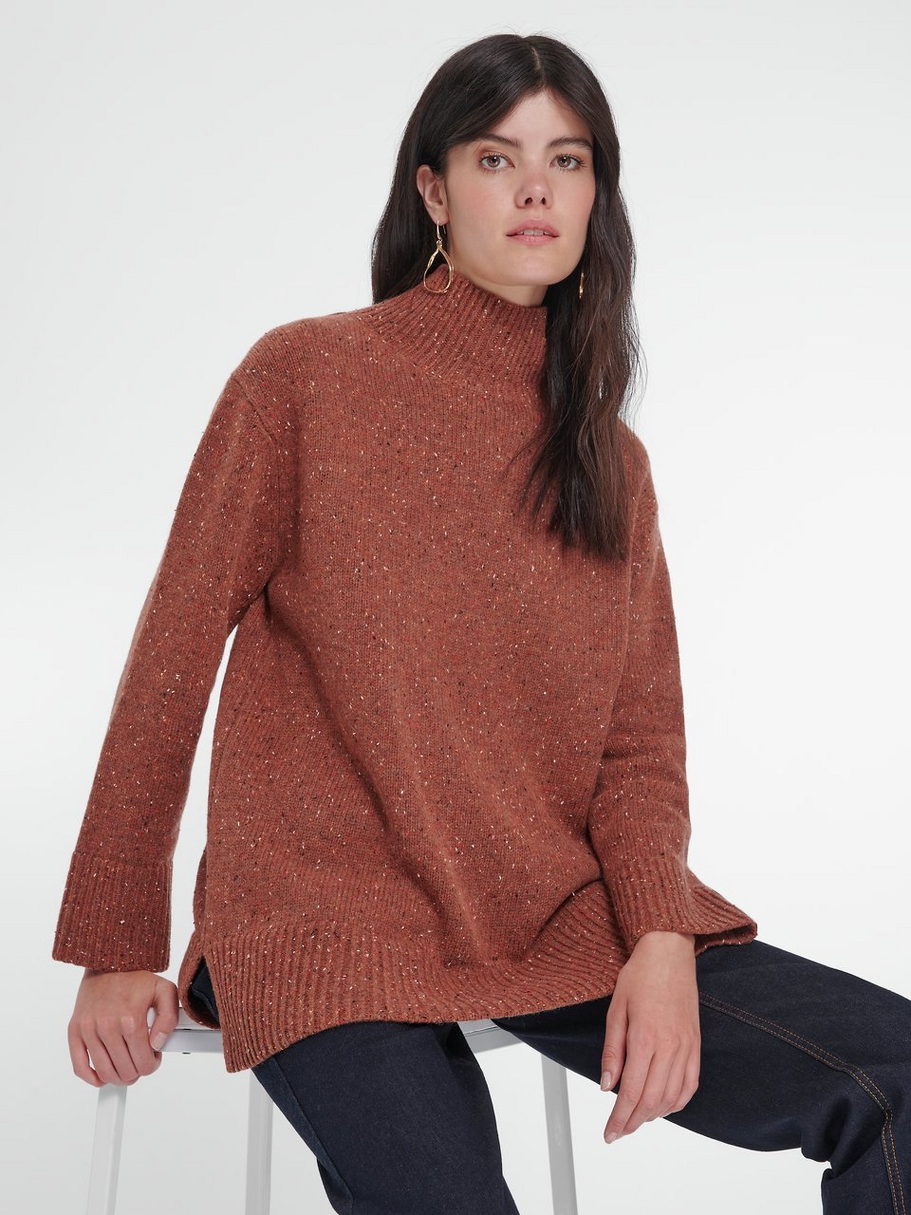 Pullover mit Stehbund