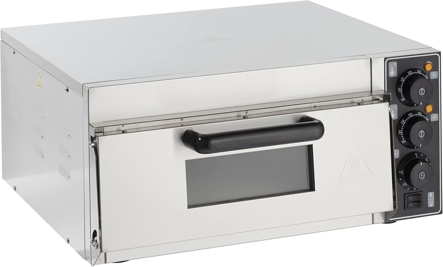 Pizzaofen 35 cm I Elektrischer Pizzaofen mit Keramikboden I Pizza Maker für 1 Pizza Ø 35 cm I Pizza Ofen Elektro für Gastronomie