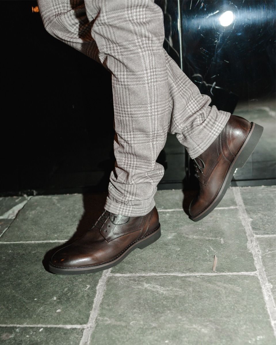 Pantanetti 18404E Donkerbruin Heren Veterboots