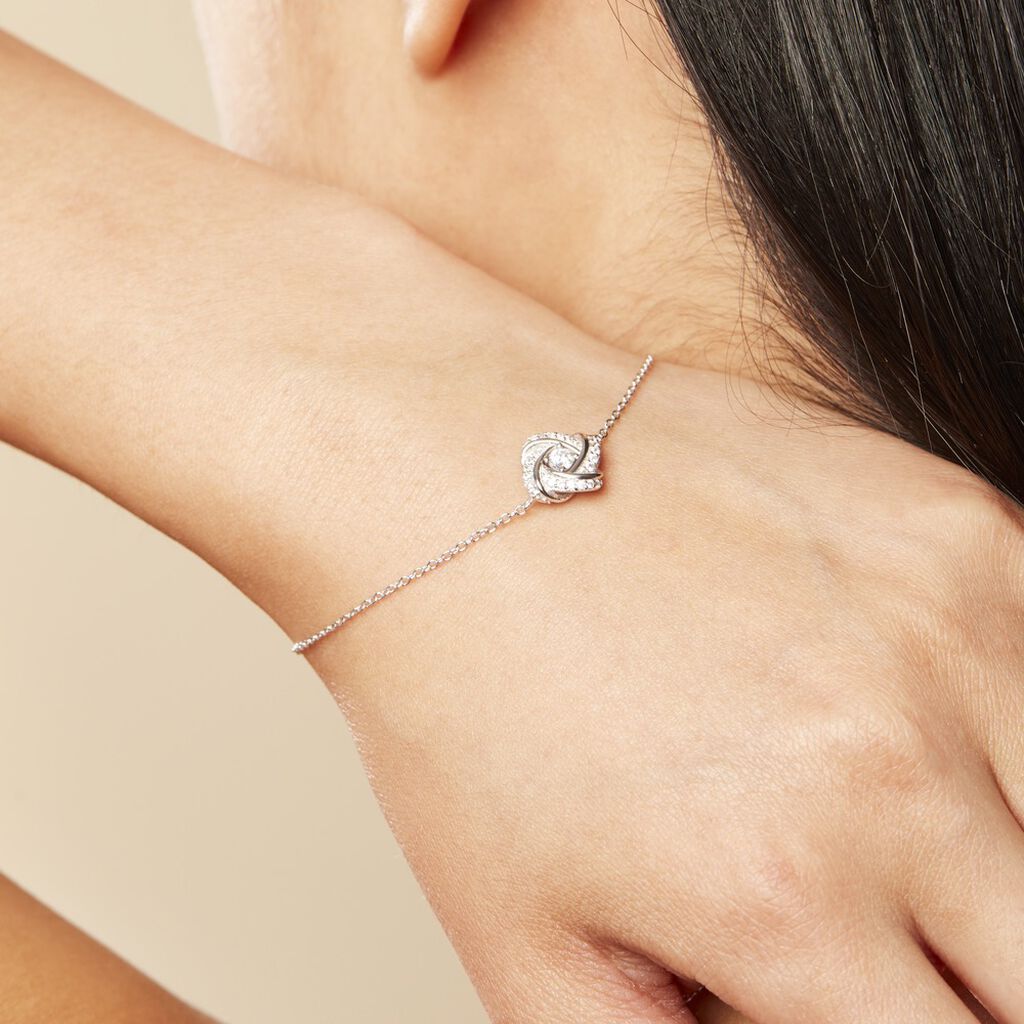 Bracelet Anasthase Argent Blanc Oxyde De Zirconium