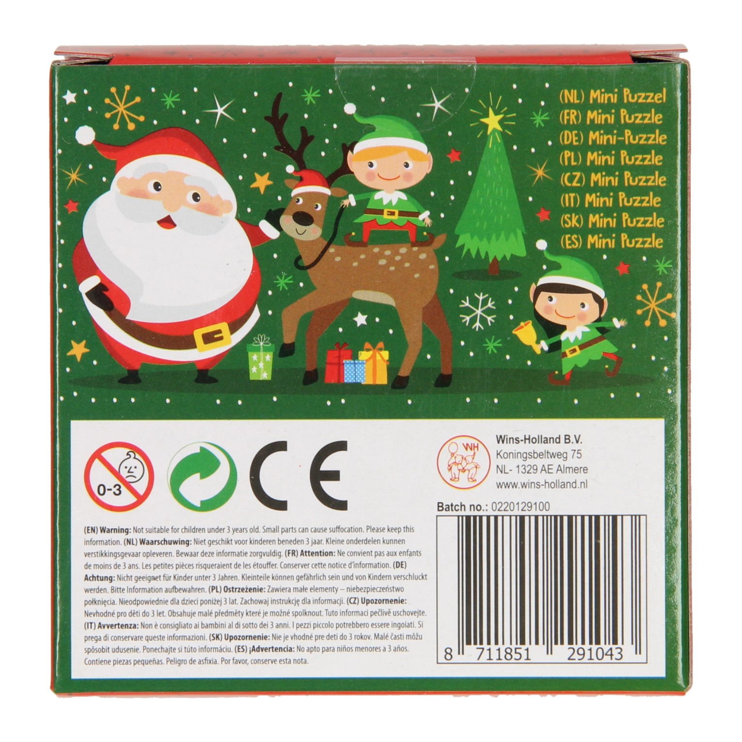 Mini Puzzel Kerst, 24st.