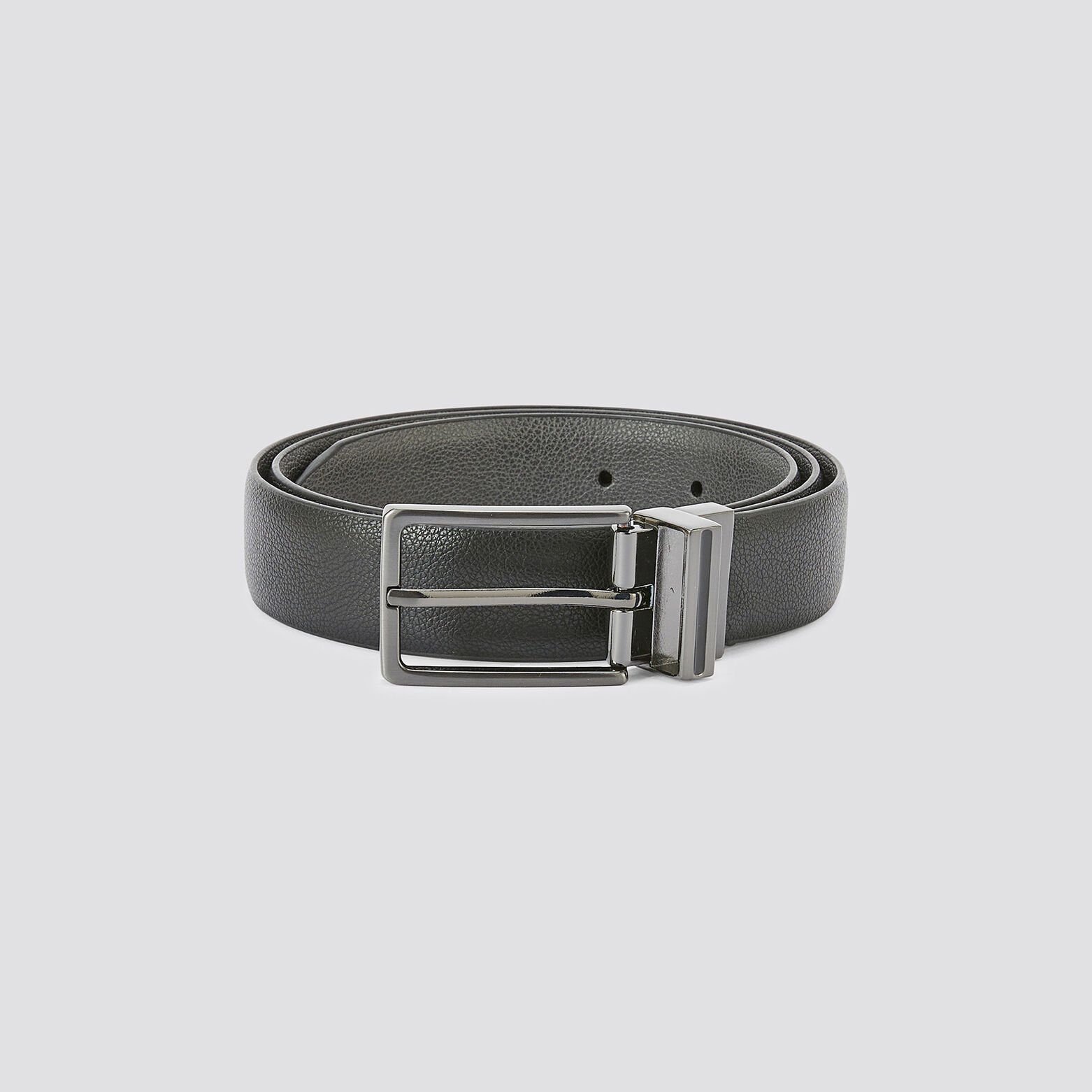 Ceinture réversible à boucle Noir