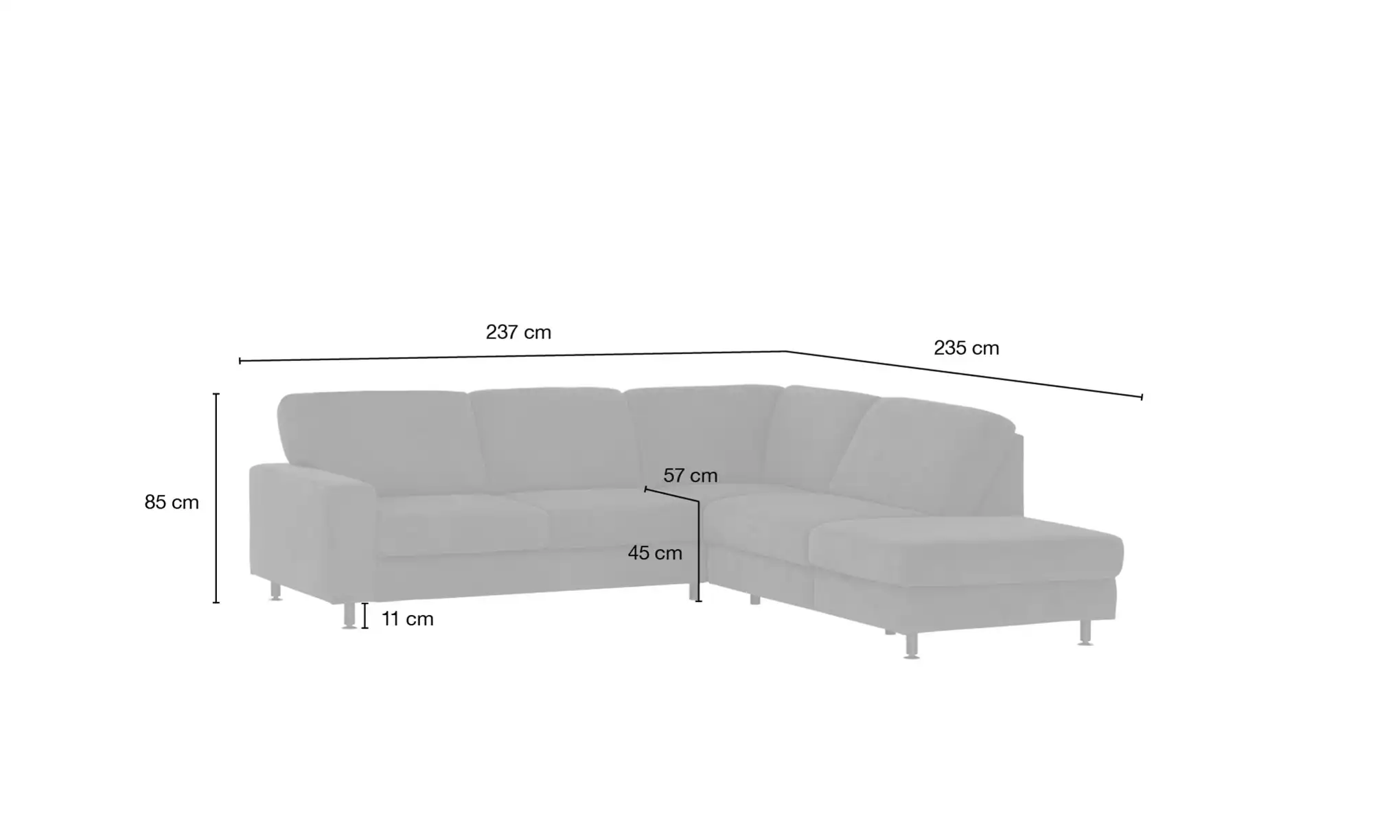 meinSofa Ecksofa Jana