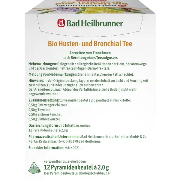 Bio Husten- & Bronchial Tee