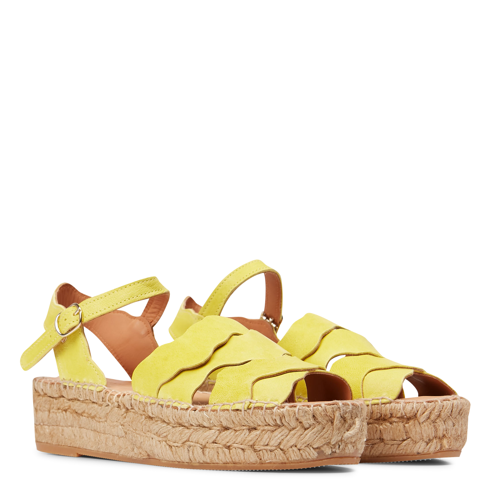 ALAFIA - Espadrilles compensées en cuir | Jaune