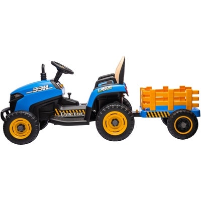 Alex's Garage Eltraktor med Tilhenger, Blå
