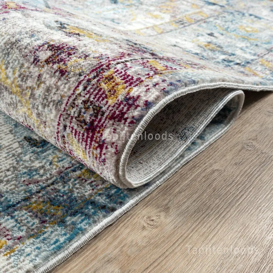 Picasso Heriz Vintage Vloerkleed Multi / Blauw Laagpolig - 240x290 CM