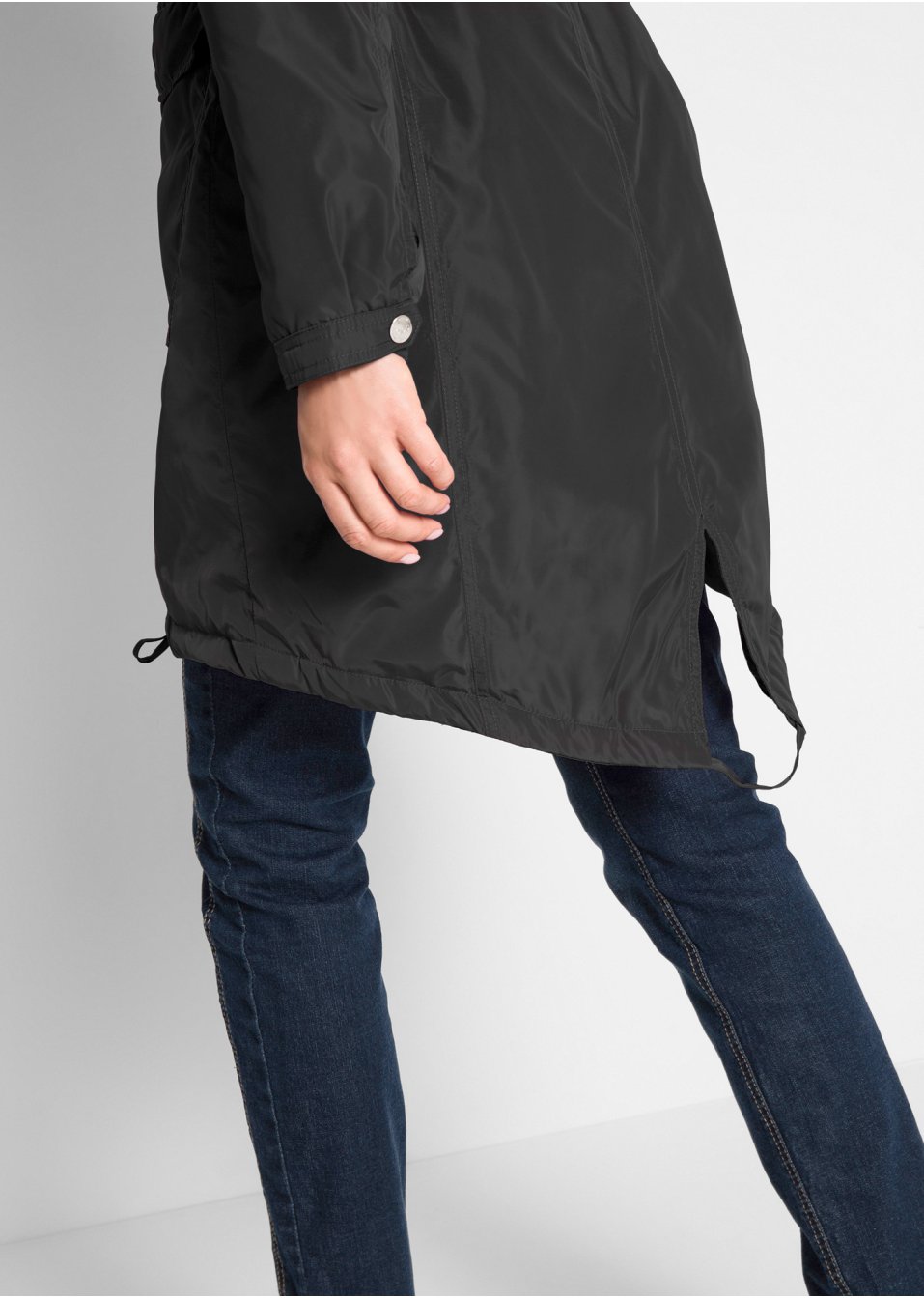 Manteau outdoor légèrement doublé avec cordon de serrage