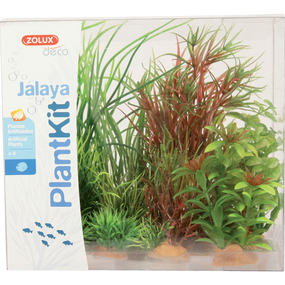 Jalaya n°4 plantes artificielles 6 pieces h 18 cm plantkit décoration d'aq