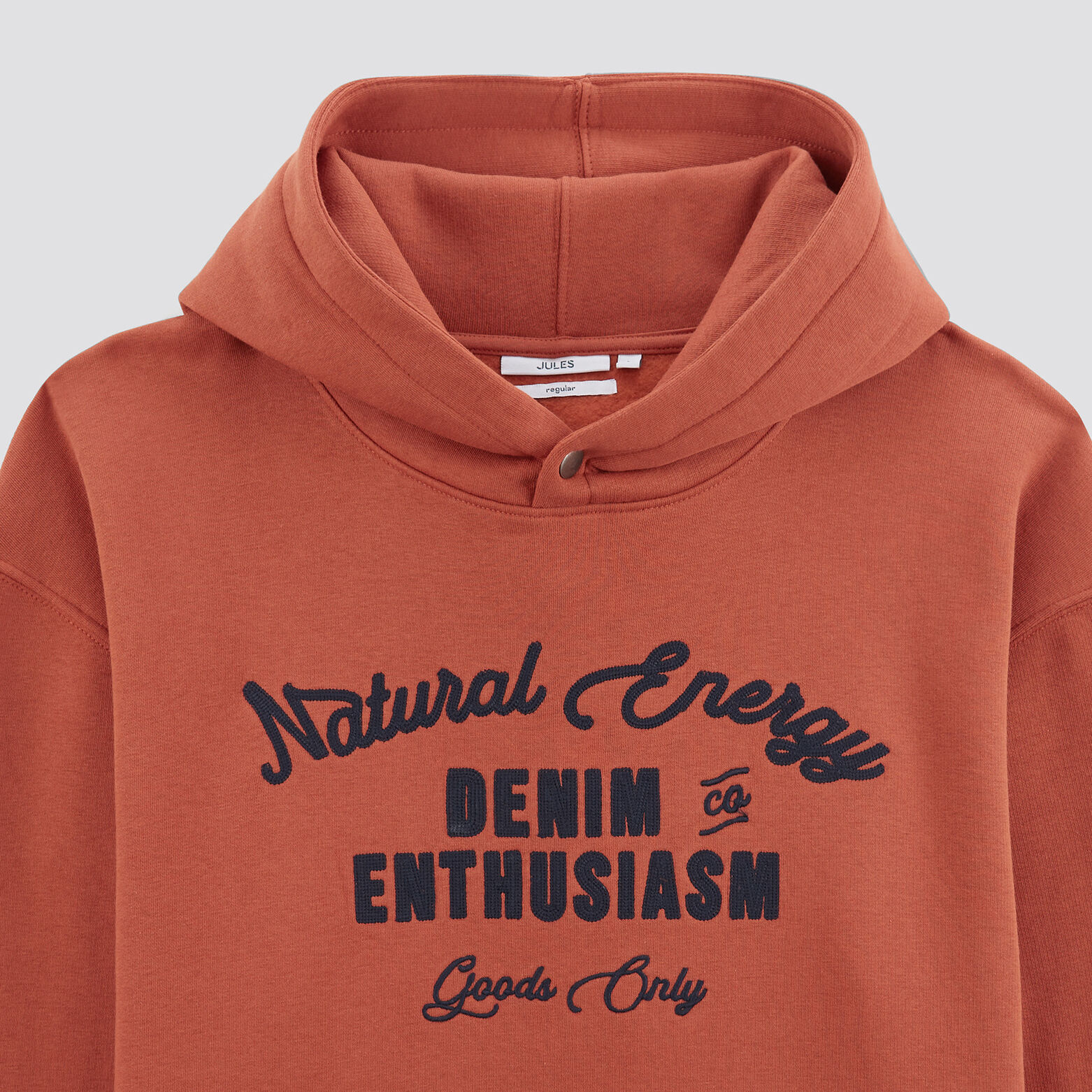 Sweat à capuche brodé Orange