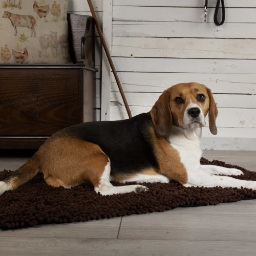 Tapete marrom para cães, ideal para casa e carro.