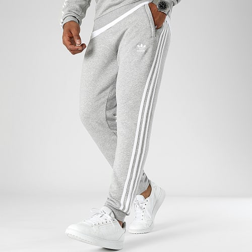 Pantalon Jogging A Bandes 3 Stripes IA4795 Gris Chiné