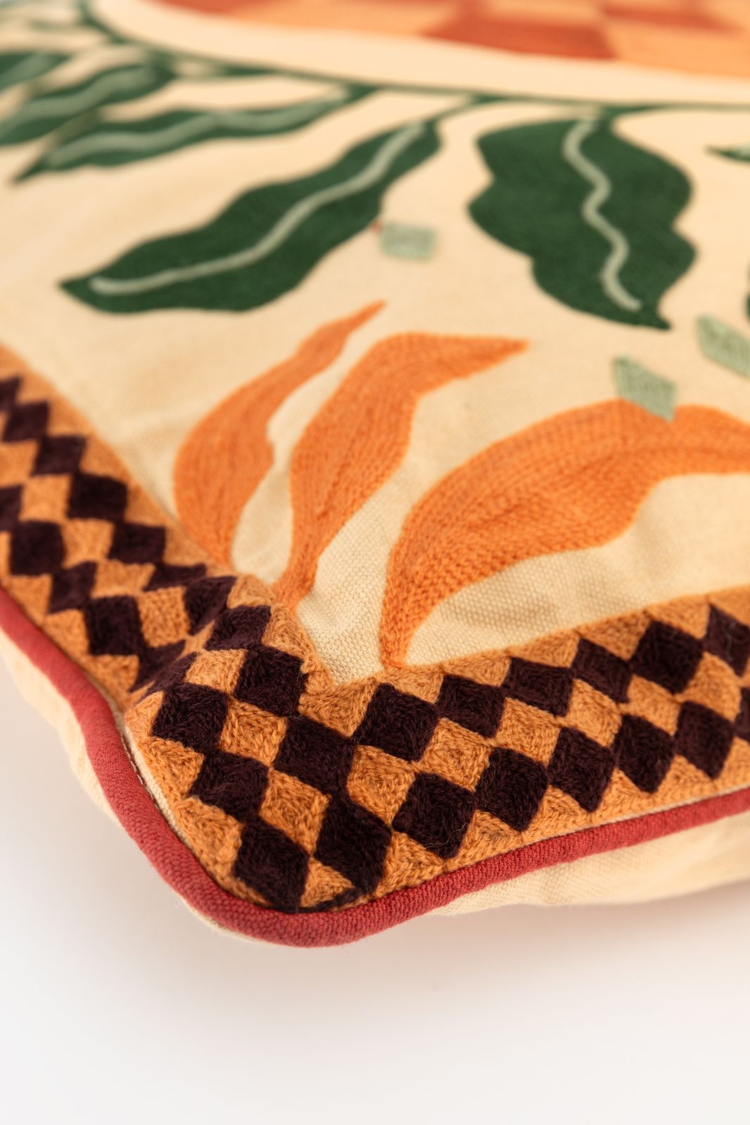 Multicolour jacquard kussen met hart