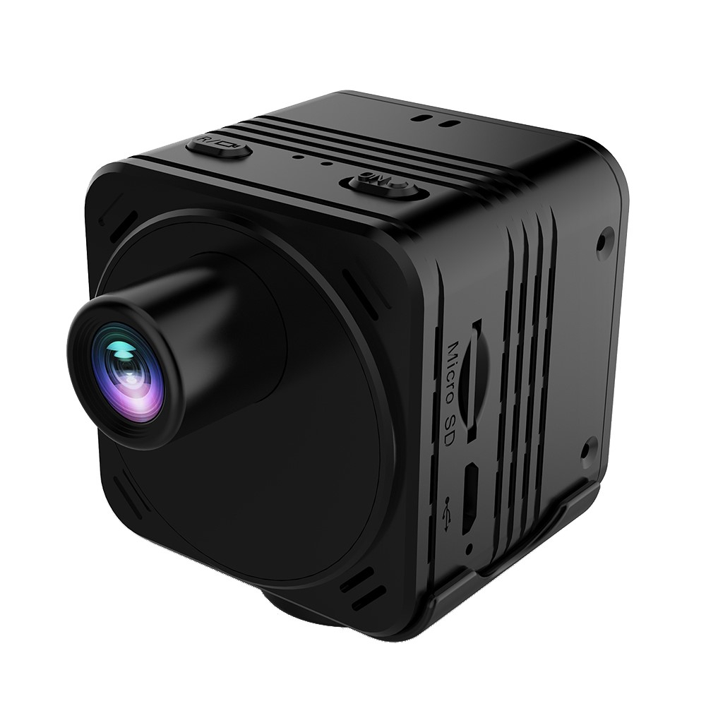 Mini WiFi IP Kamera Ultra HD 4K Infrarot LED's Nachtsichtfunktion mit Akku (3000mAh) und Micro SD Kartenslot   Halterung und 1/4 Gewinde (iOS/Android)