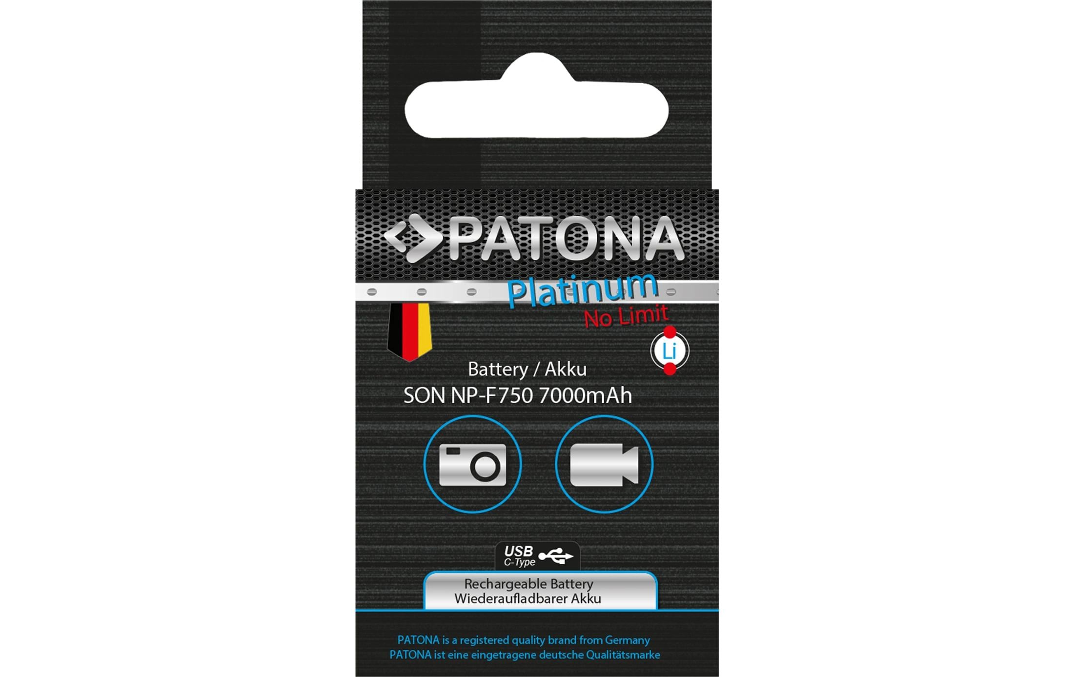 Platinum Akku für Sony NP-F750Platinum Batteriesatz für Sony