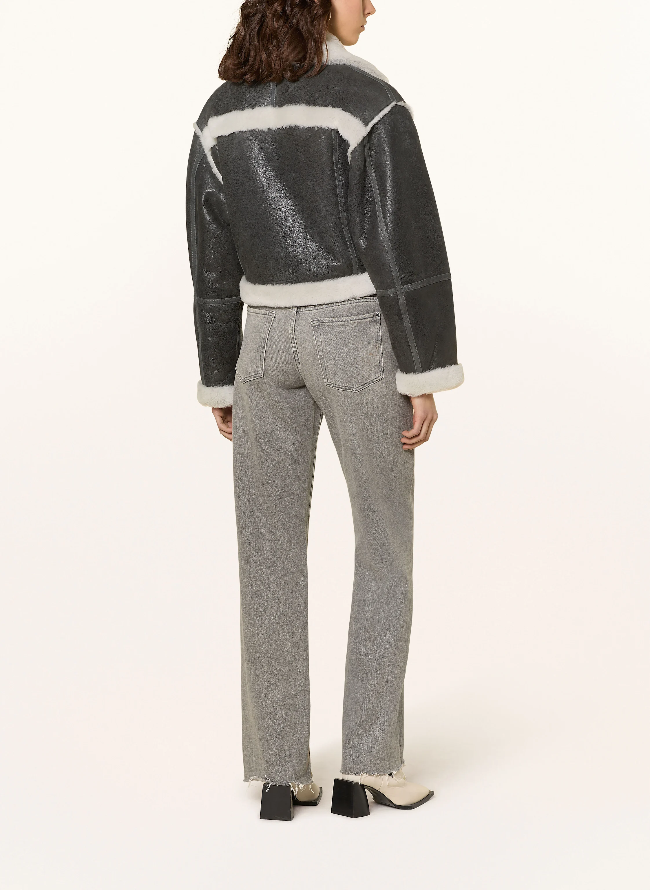 MRS & HUGS Cropped-Lederjacke