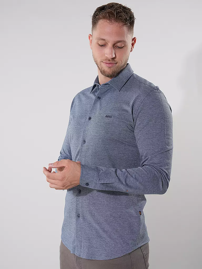 BOSS Hemd Slim Fit MYSOFT blau
