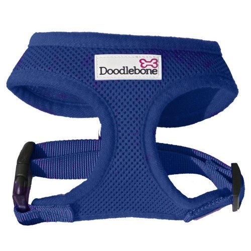 Coleira de malha macia Doodlebone azul royal tamanho XS para cães