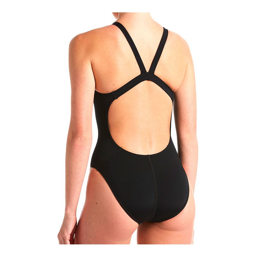 Nike Swim FASTBACK - Maillot de bain 1 pièce Femme black