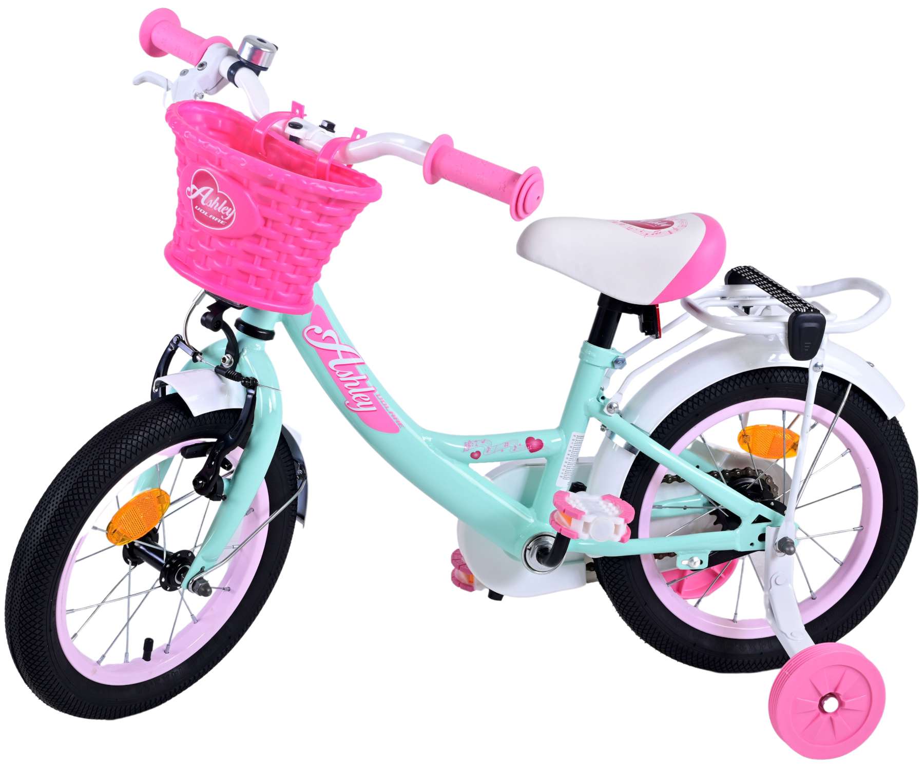 TPFSports Ashley Kinderfahrrad - Mädchen - 14 Zoll - Rücktritt + Handbremse - Weiß