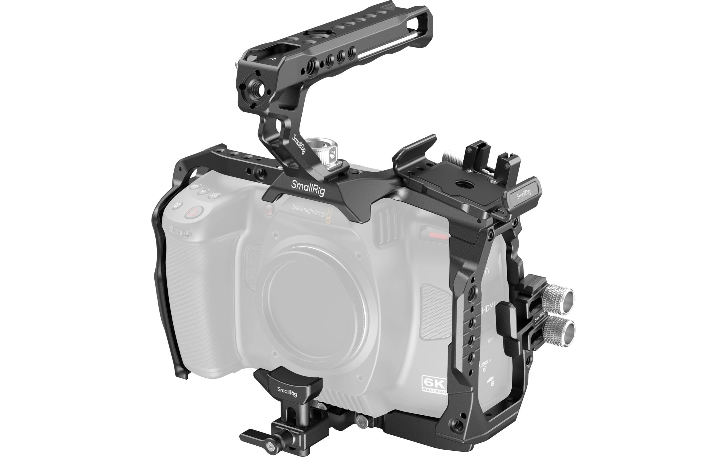 Cage Kit für BMDCC 6K<br>Schützt die Kamera und bietet Anschlussmöglichkeiten