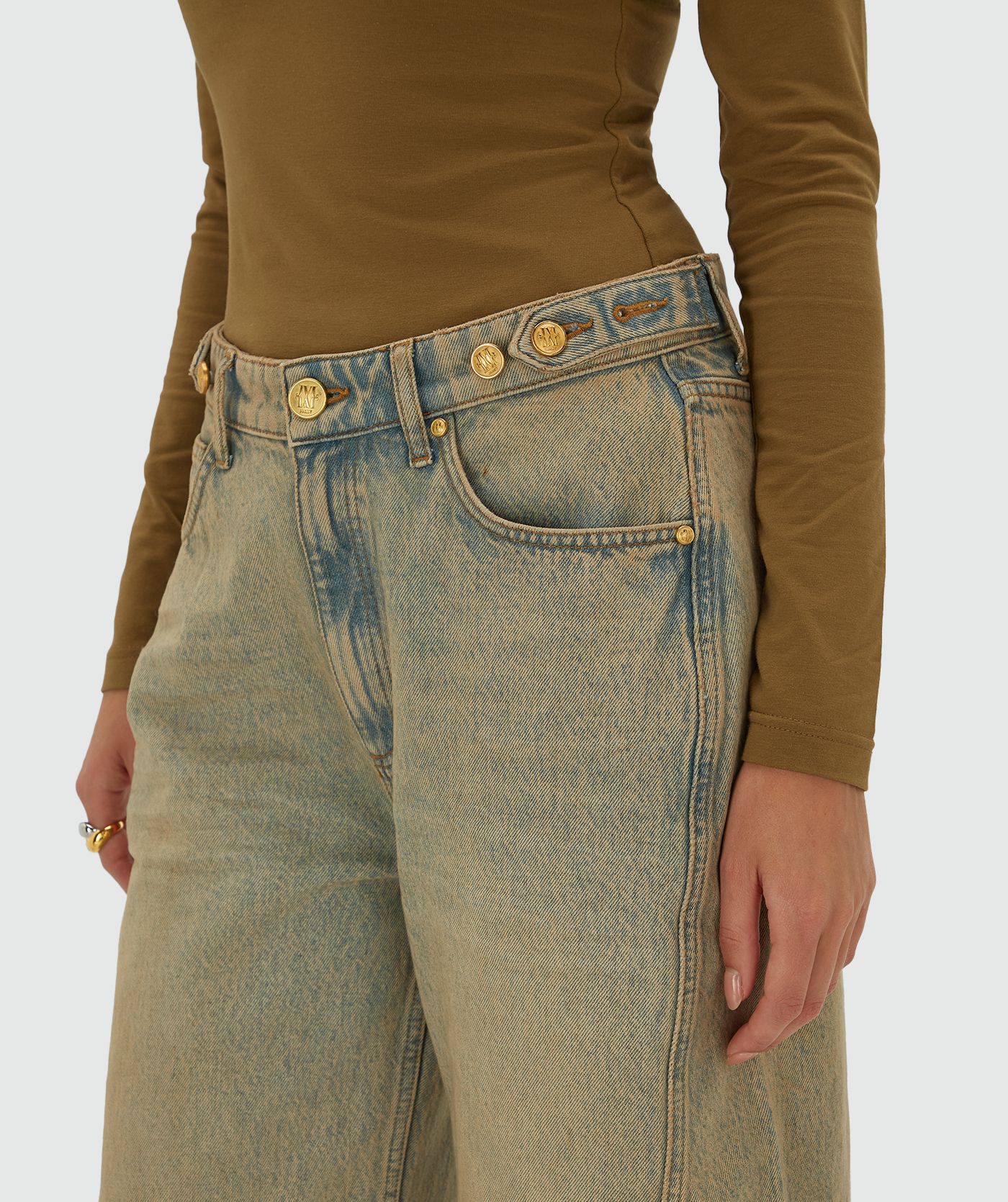 JV-DEWI balloon fit jeans - dirty wash denim