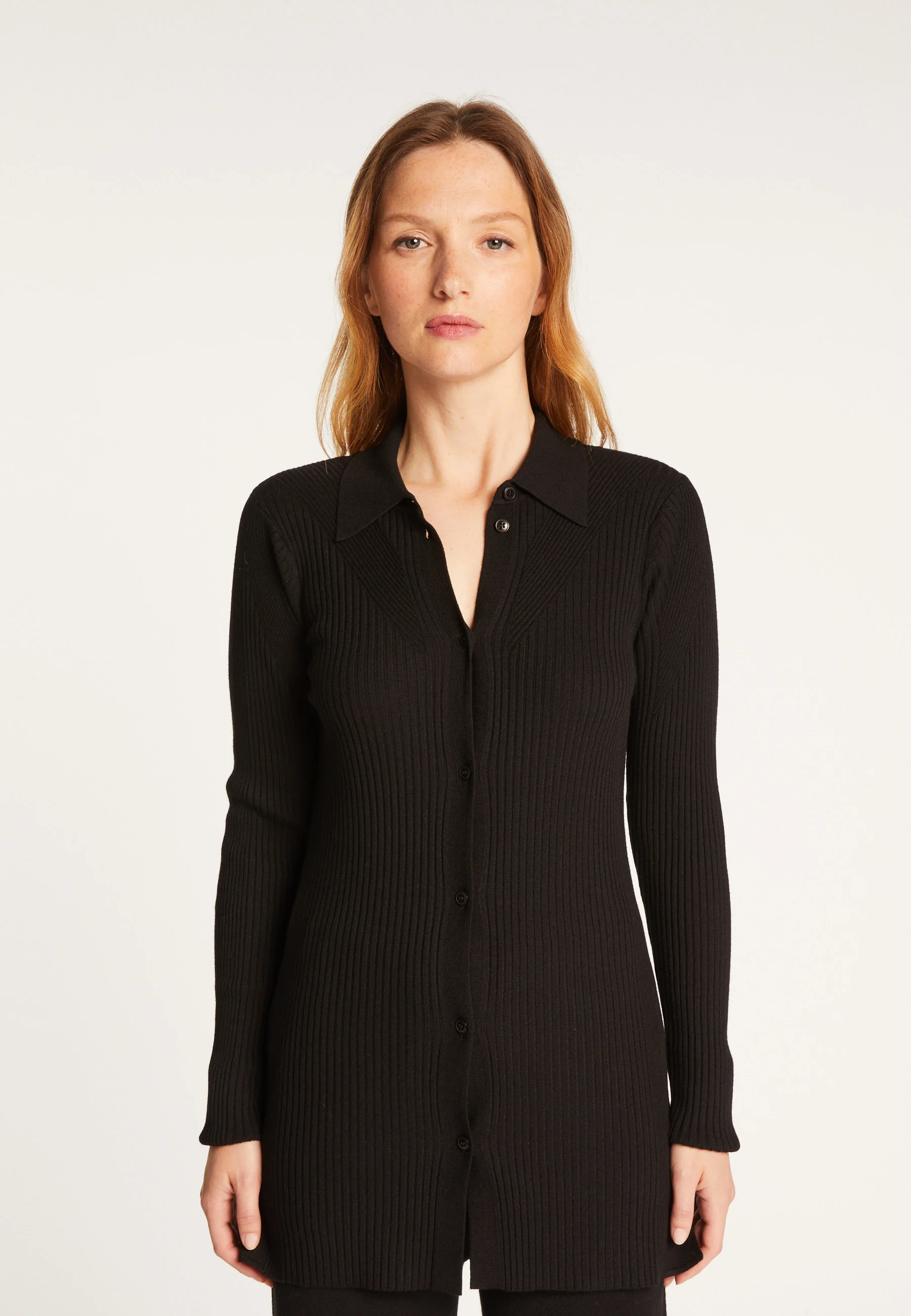 REDAAH24 - Chemise en laine mélangée | Noir