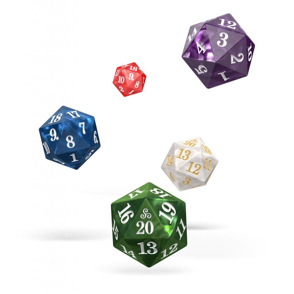 Oakie Doakie Dice set dés Spindown D20 Marble (5)