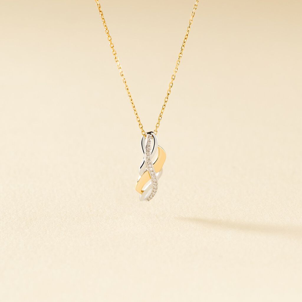 Collier Helene Or Bicolore Diamant